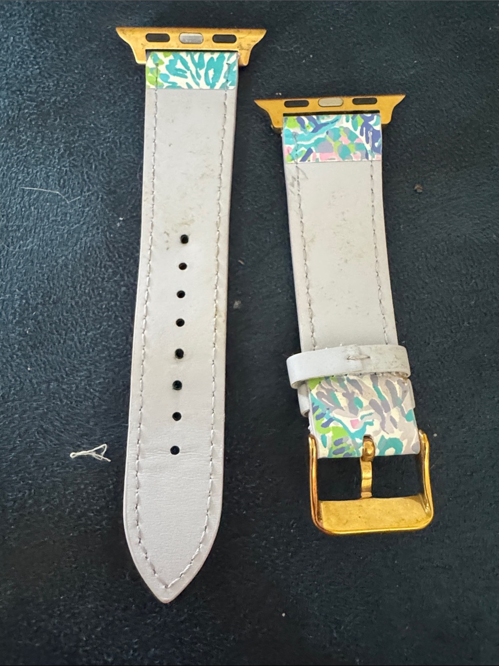 Colorful Floral Pattern Apple Watch Band with  Gold Hardware- Lilly Pulitzer - Picture 2 of 3